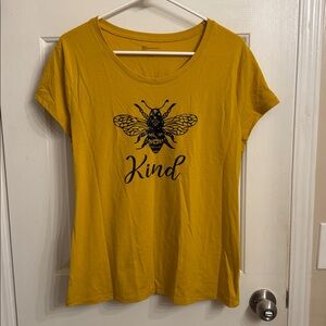 Yellow Graphic Tee with Bee Design